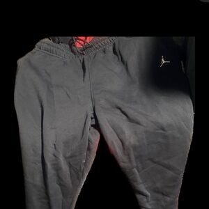 Jordan Black Sweatpants with White Jumpman Detail